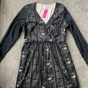 Xhilaration black and nude dress with lace detailing. Size XL.